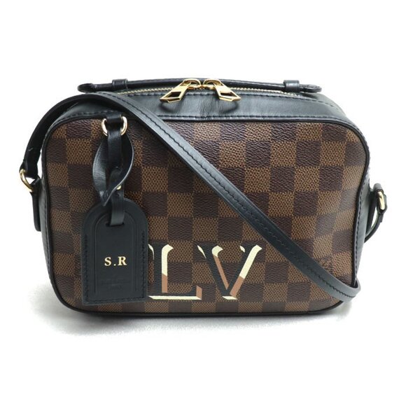 LOUIS VUITTON Black Damier Shoulder Bag - Picture 1 of 9